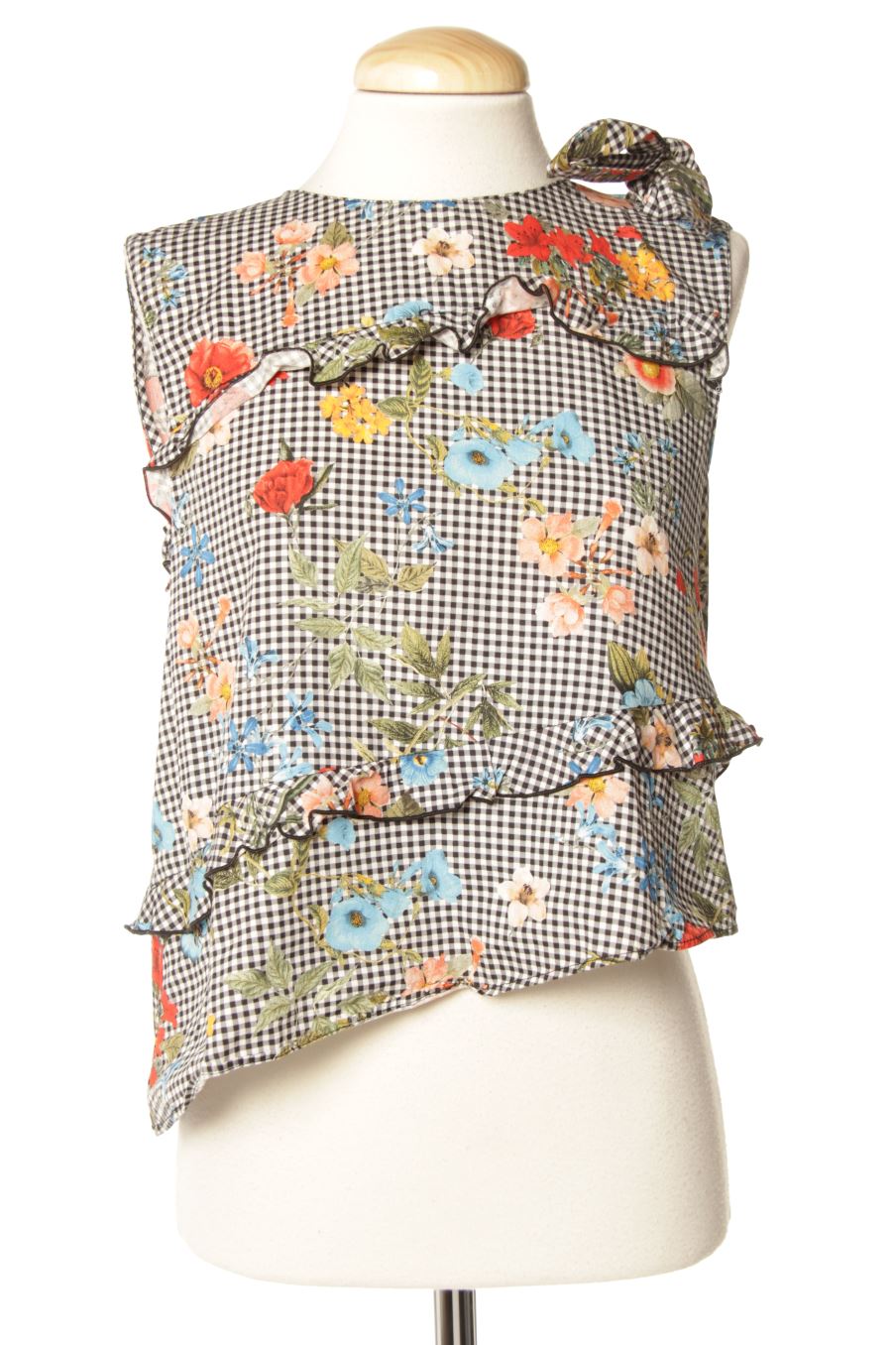 Blouse à manches courtes Zara de la taille S, de couleur imprimés