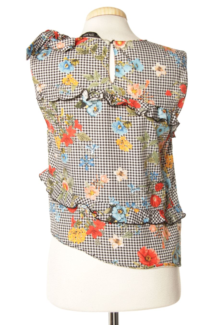 Blouse à manches courtes Zara de la taille S, de couleur imprimés