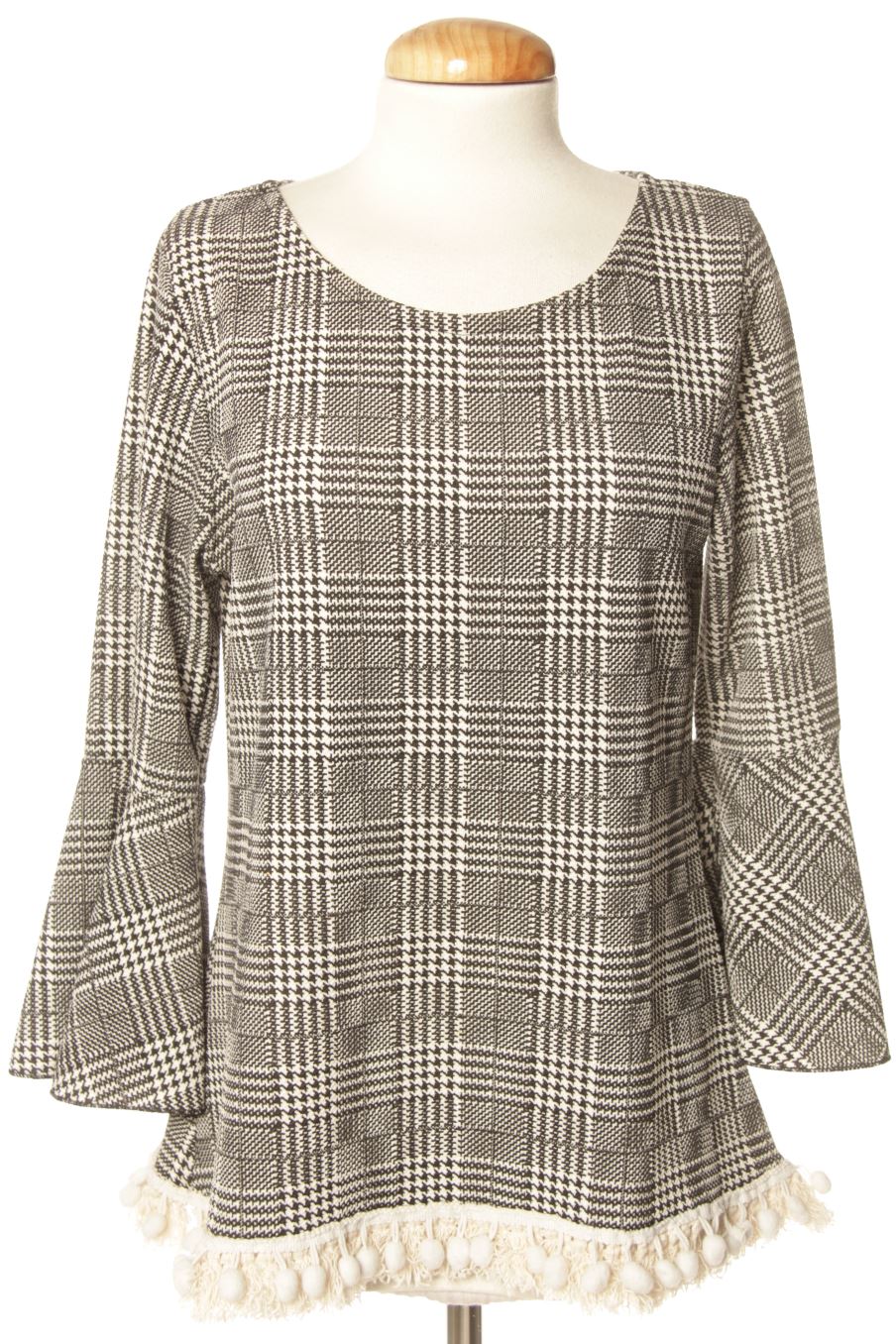 Blusa de manga larga de Made in italy de la talla S, de color cuadros