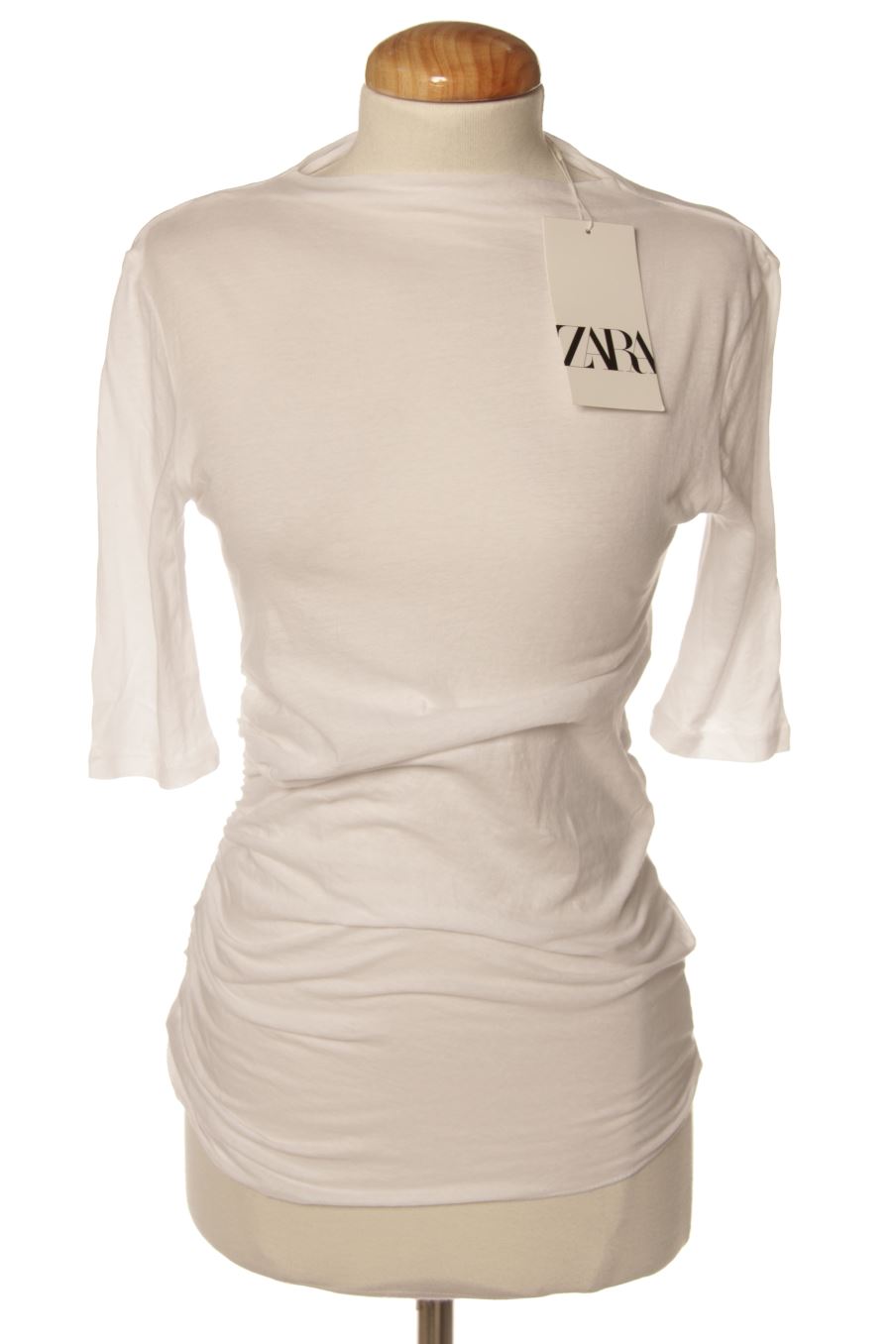 Camiseta de Zara de la talla S, de color blanco