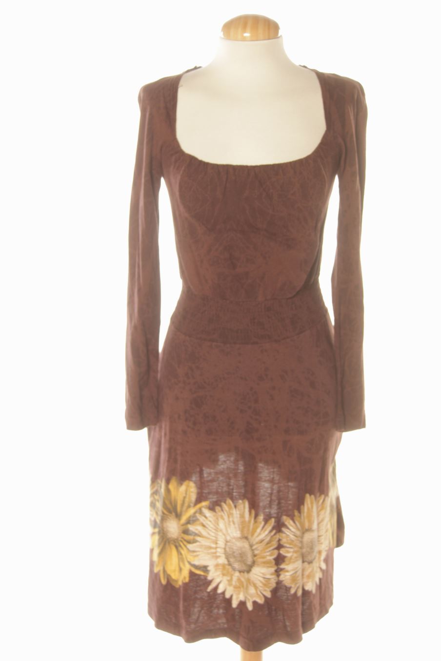 Robe casual Desigual de la taille L, de couleur marron