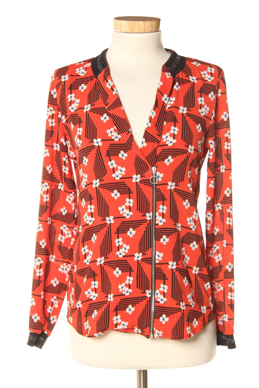 Blouse à manches longues Ikks de la taille S, de couleur fleurs