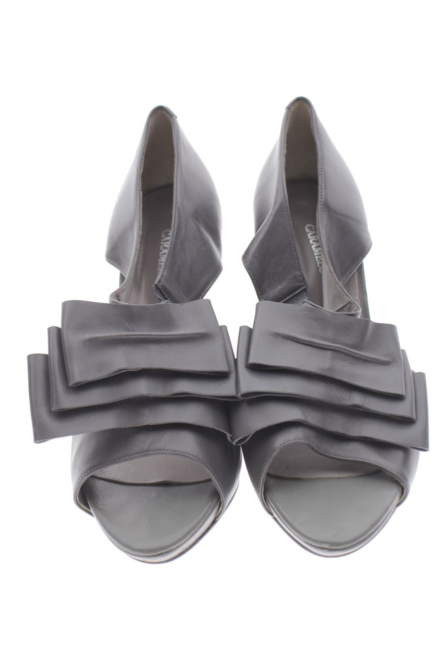 Sandalias tacon de Caramelo de la talla 39, de color gris de