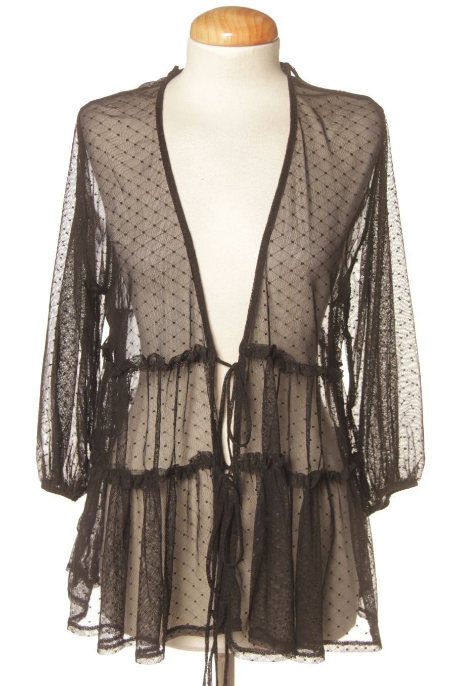 Blusa de manga corta de Zara de la talla S, de color negro