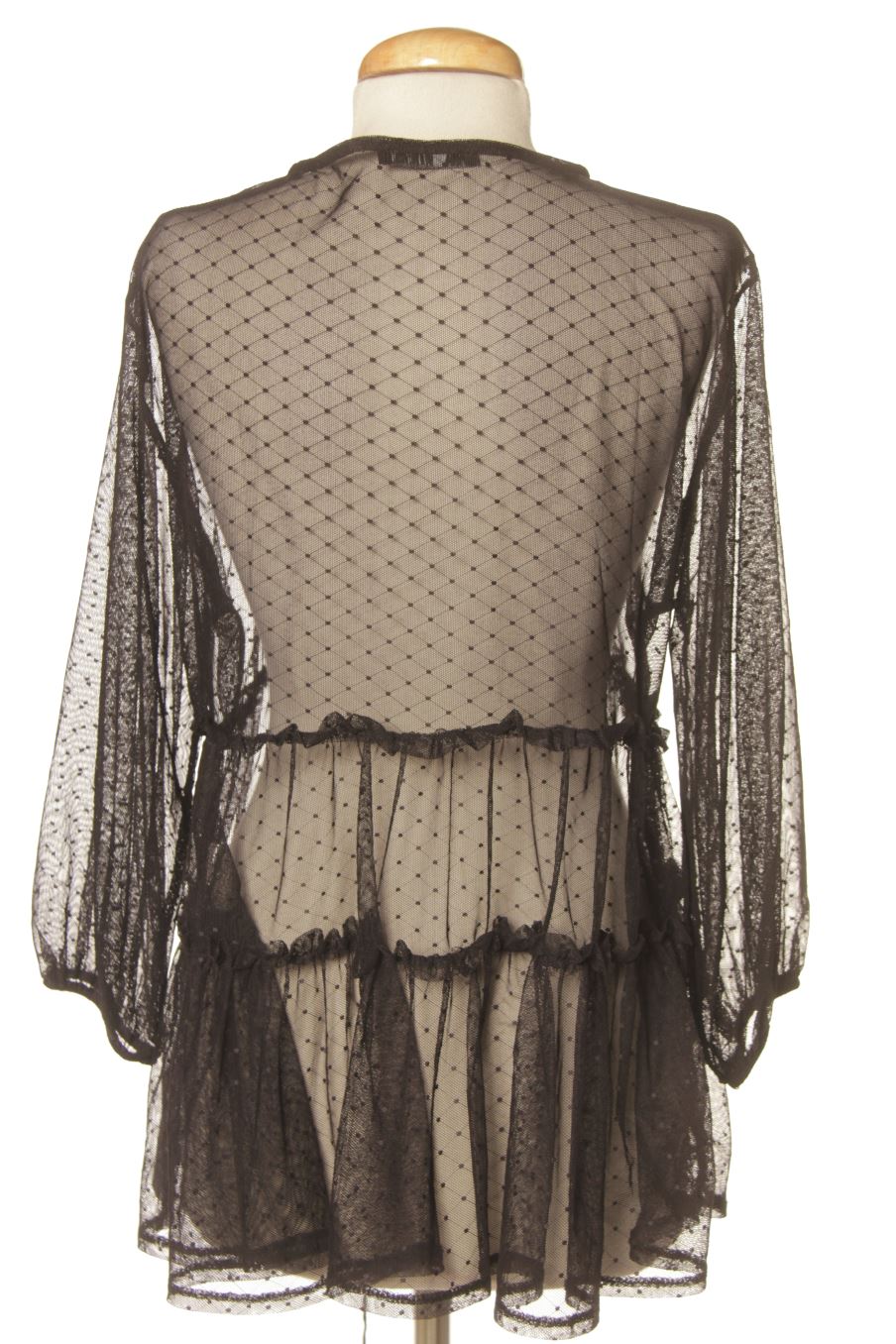Blusa de manga corta de Zara de la talla S, de color negro