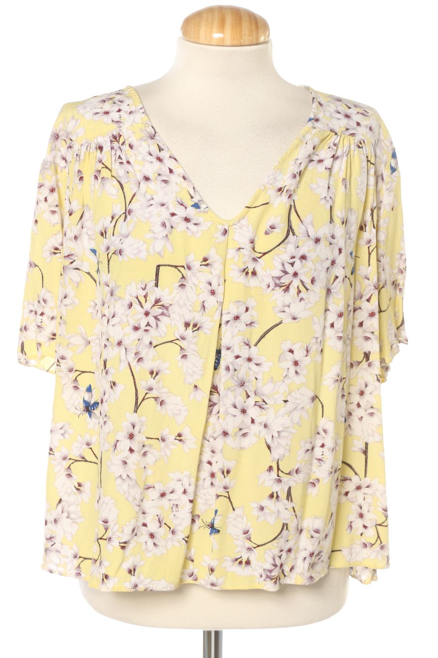 Blouse à manches courtes H&M de la taille 36, de couleur fleurs