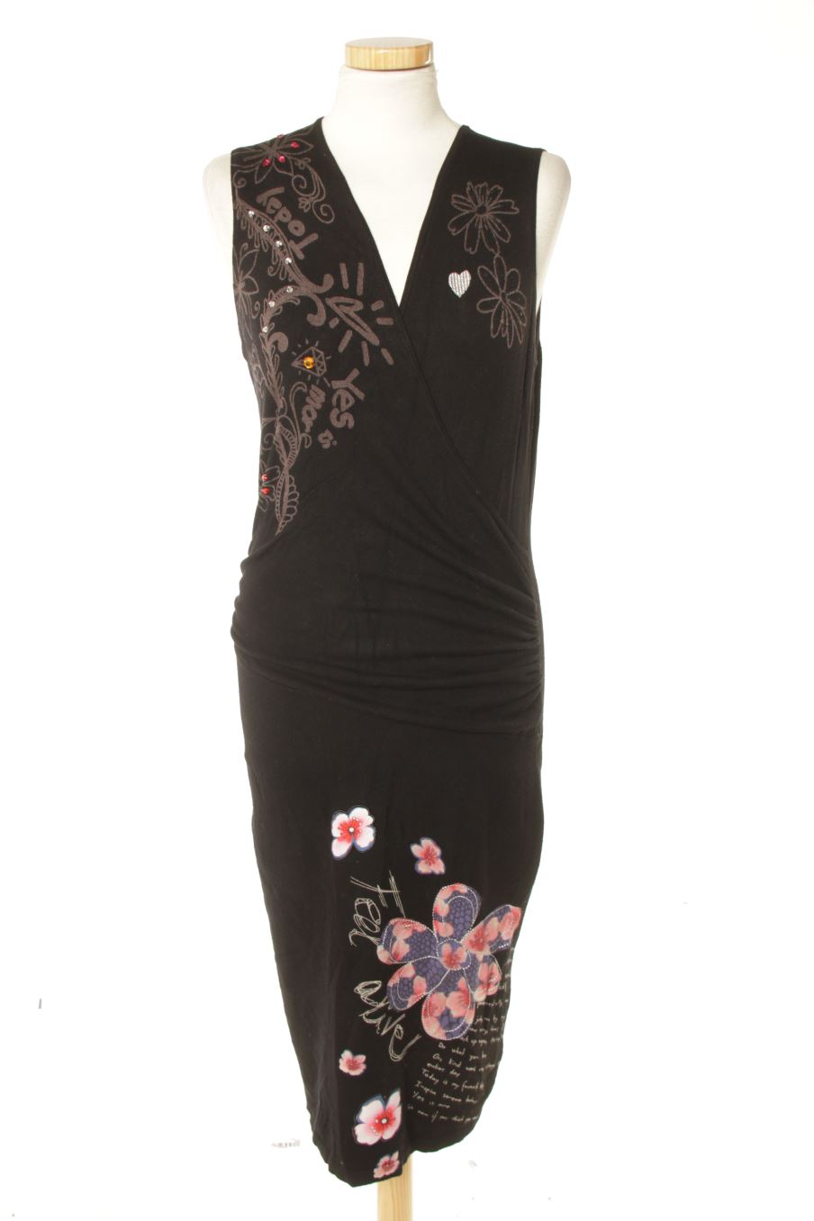 Robe casual Desigual de la taille XL, de couleur noir