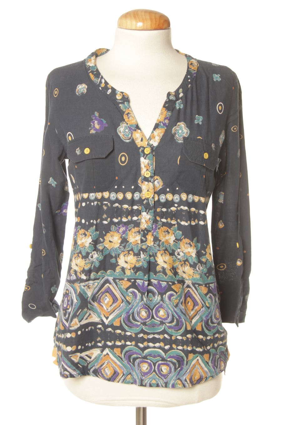 Blouse à manches longues Miss Sidecar de la taille S, de couleur imprimés
