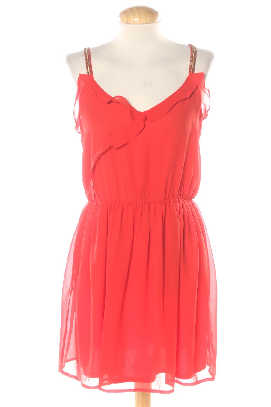 Einfaches Kleid von ZARA TRAFALUC Größe S, Farbe Rot, für
