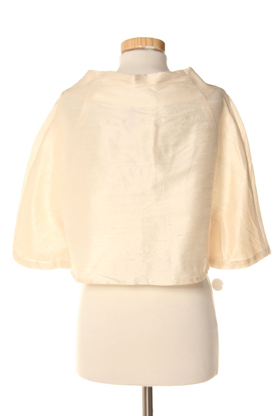 Blouse à manches courtes Roberto Torretta de la taille 40, de couleur beige