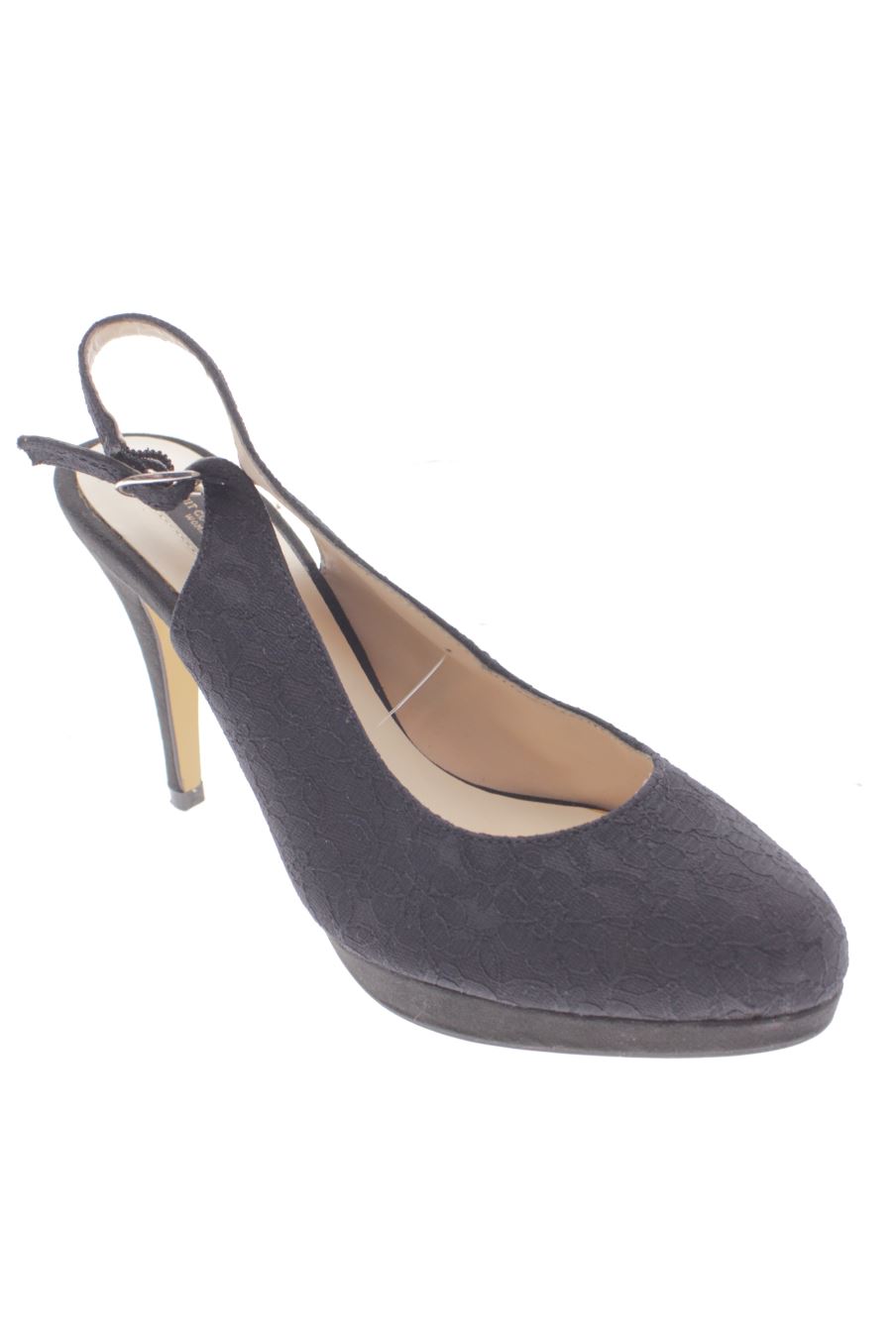 Sandalias tacon de Unit de la talla 38, de color negro de