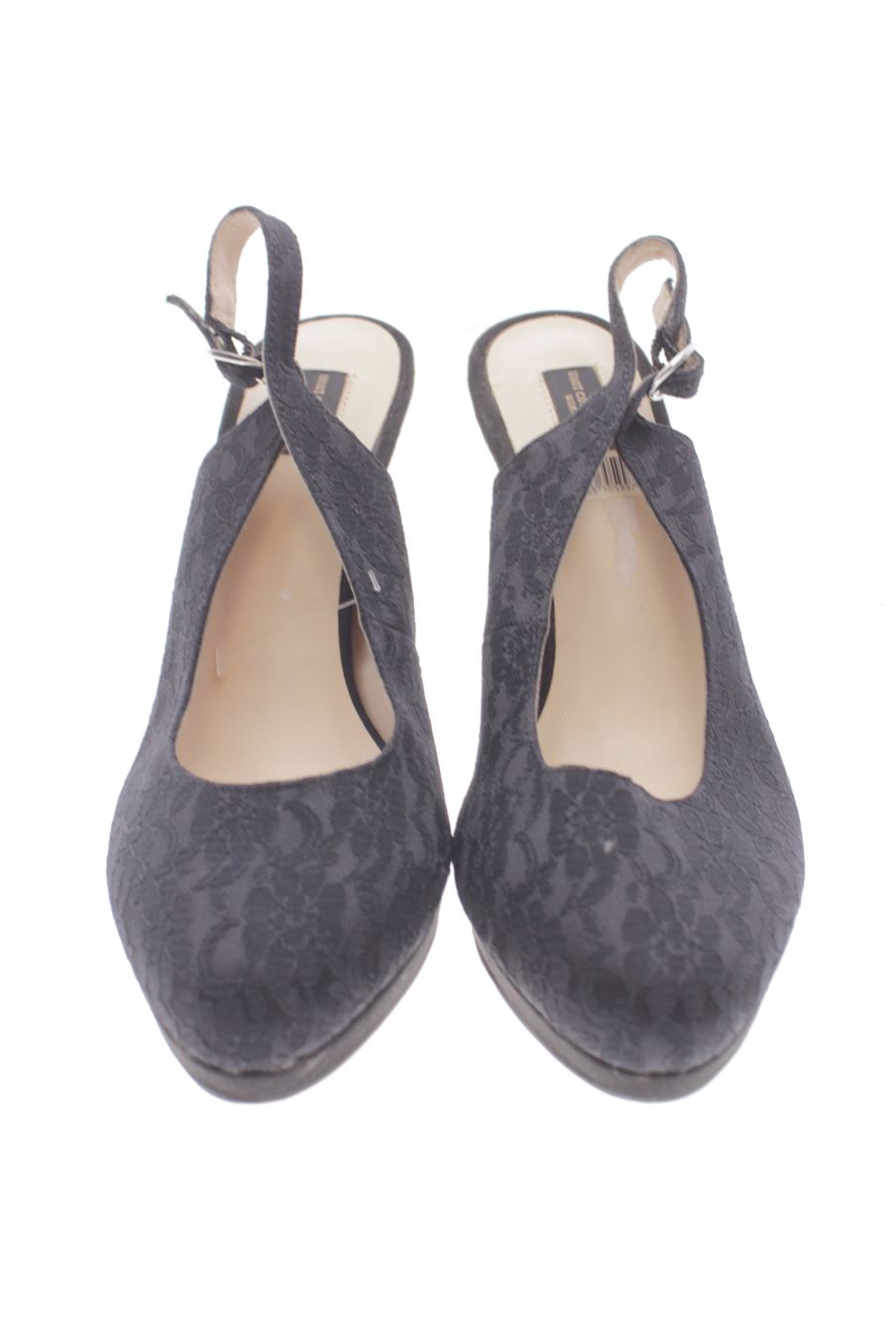 Sandalias tacon de Unit de la talla 38, de color negro de