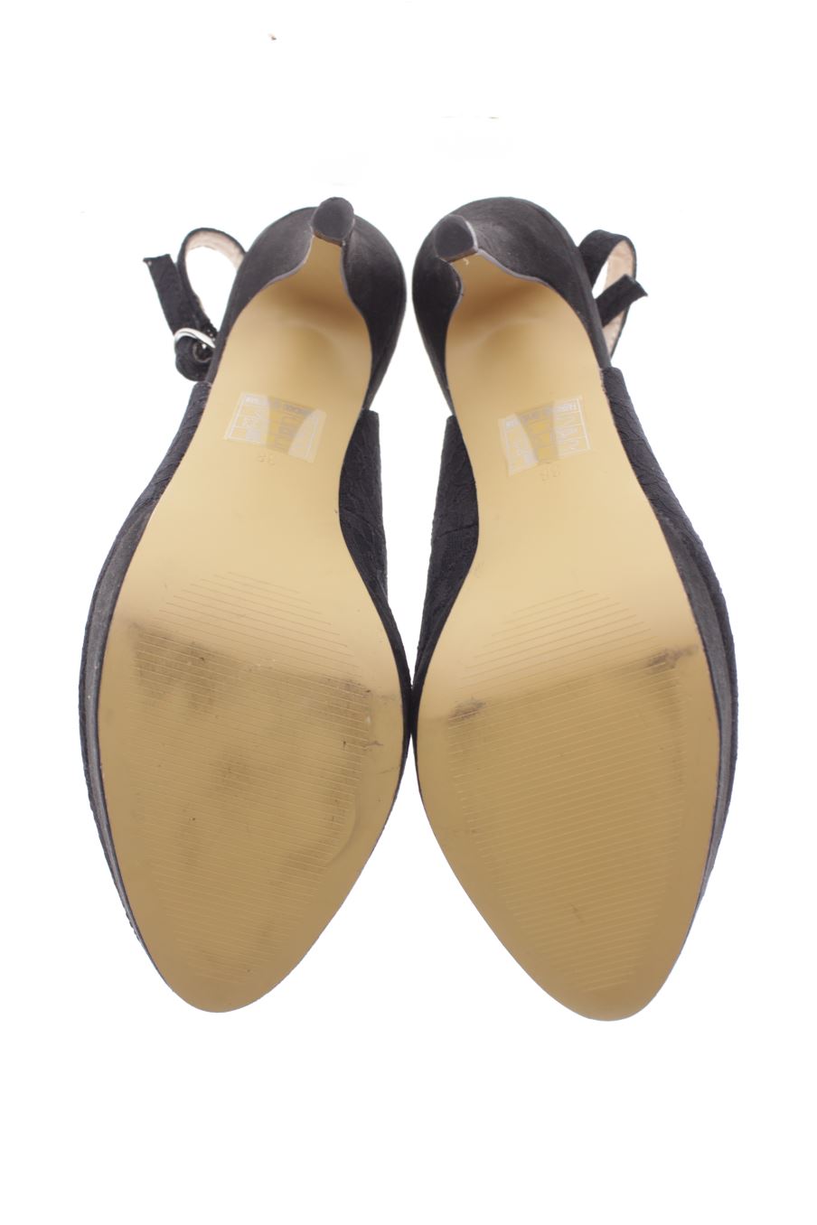 Sandalias tacon de Unit de la talla 38, de color negro de