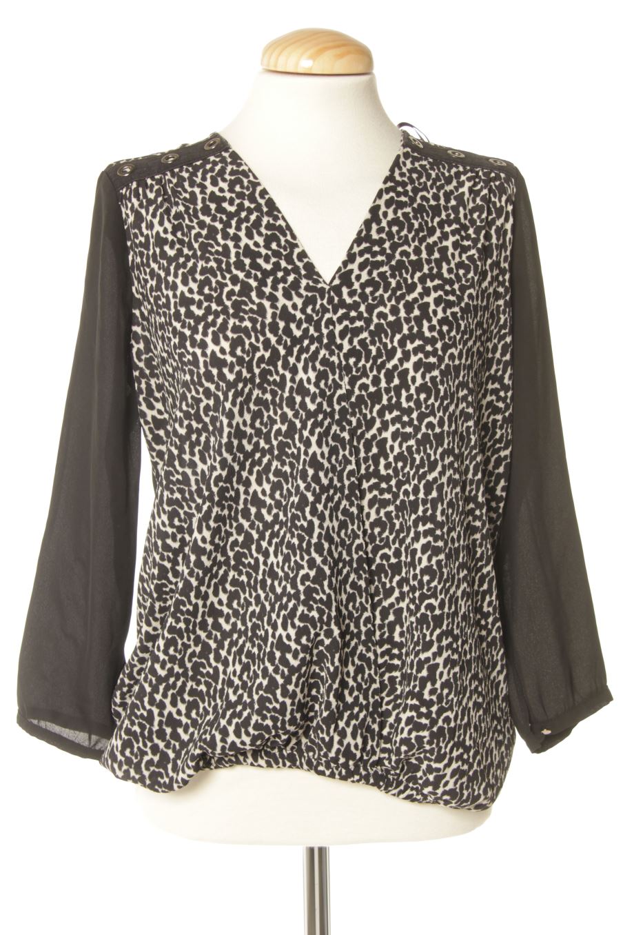 Blusa de manga larga de Morgan de toi de la talla 36, de color negro