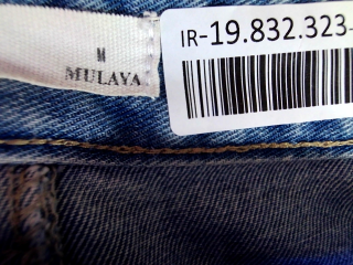 Jupe Mulaya de la taille M, de couleur bleu de denim