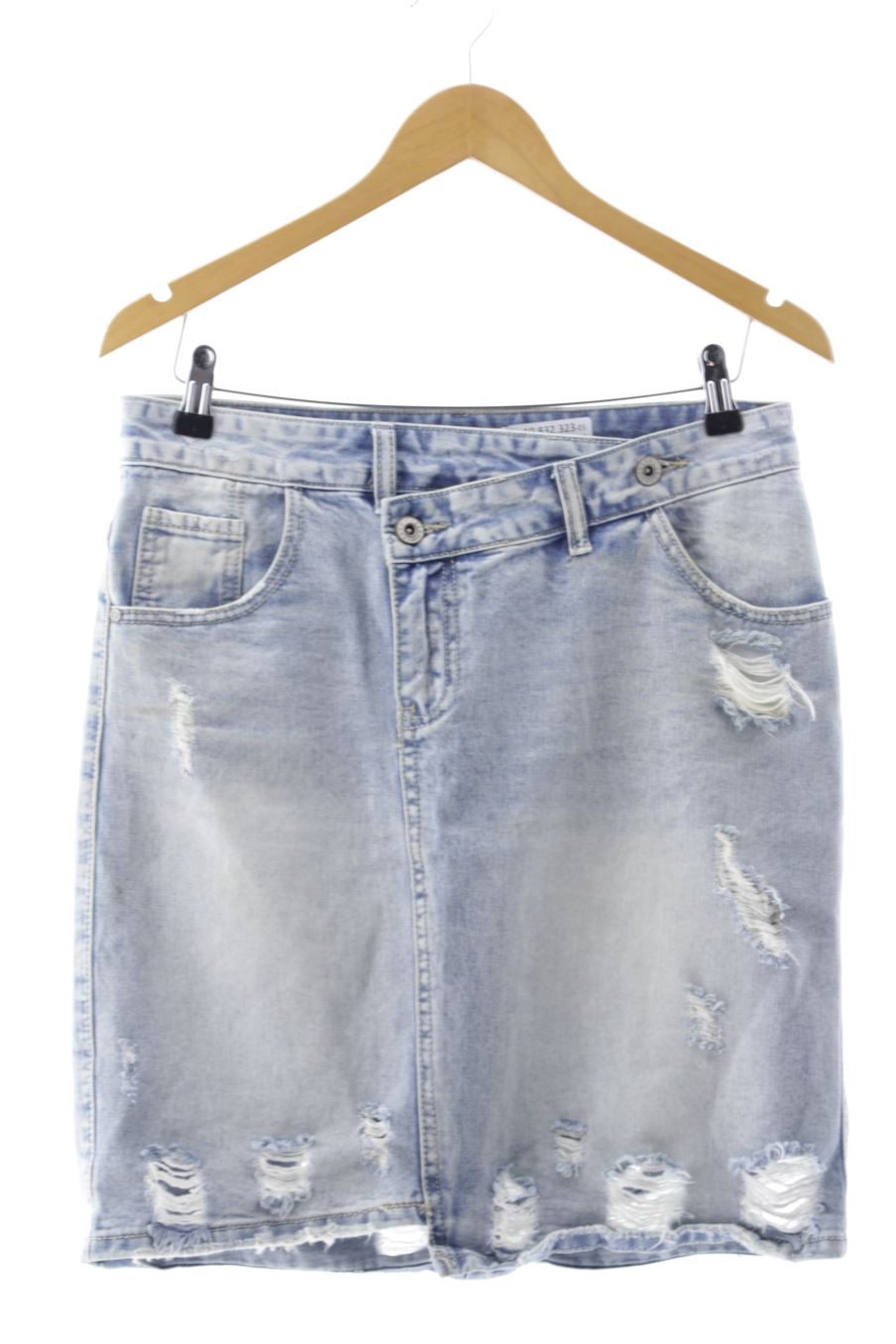 Jupe Mulaya de la taille M, de couleur bleu de denim