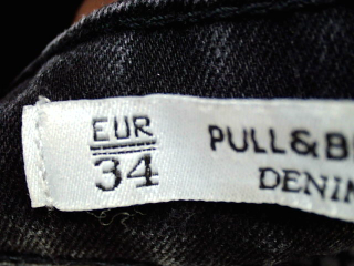 Vaqueros de Pull & Bear de la talla 34, de color negro de ropa vaquera