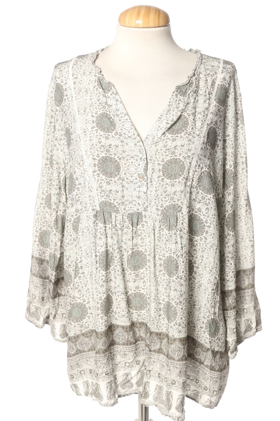 Blusa de manga larga de Armand Thiery de la talla L, de color gris