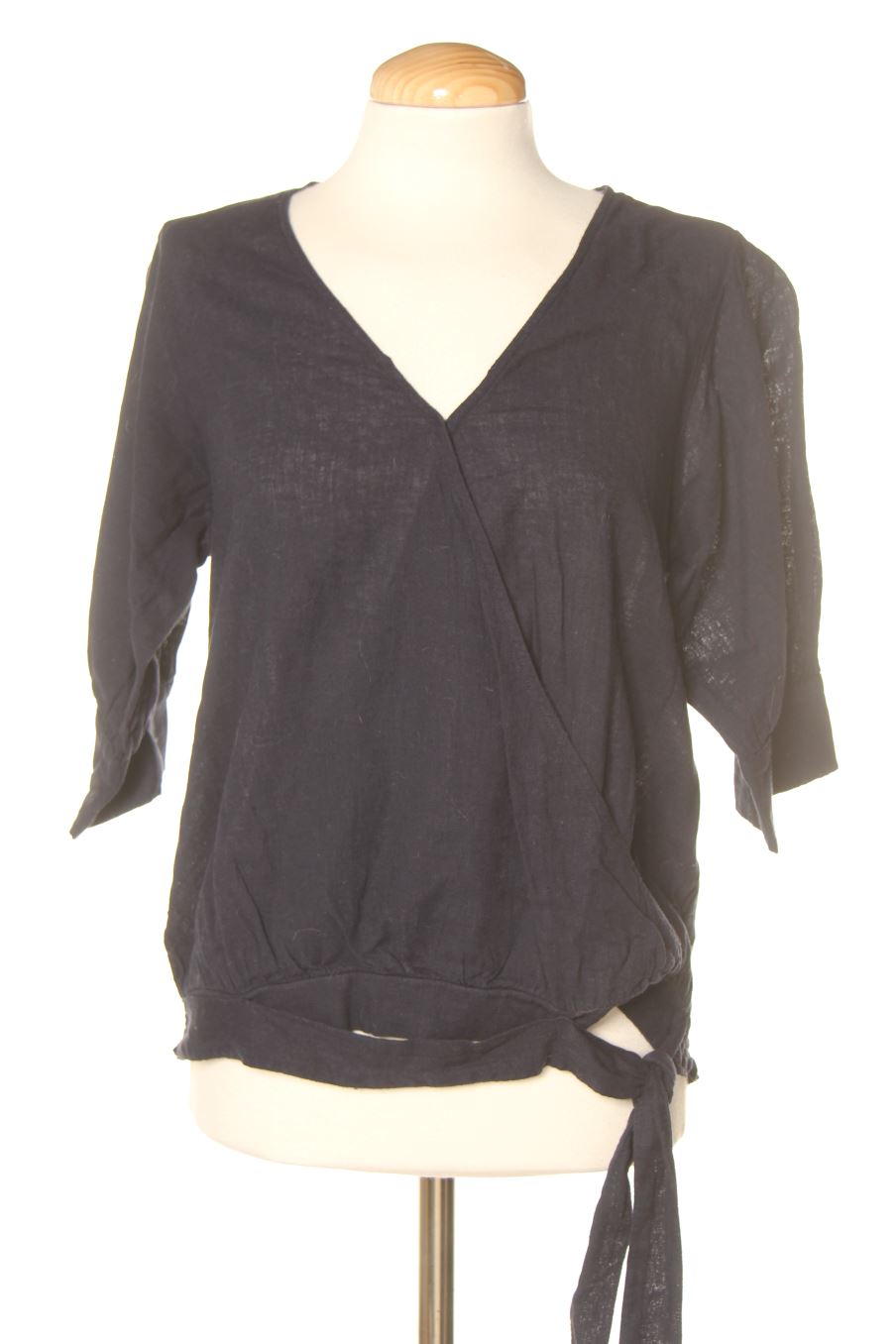Kurzärmelige Bluse von C&A Größe 38, Farbe Marineblau, für