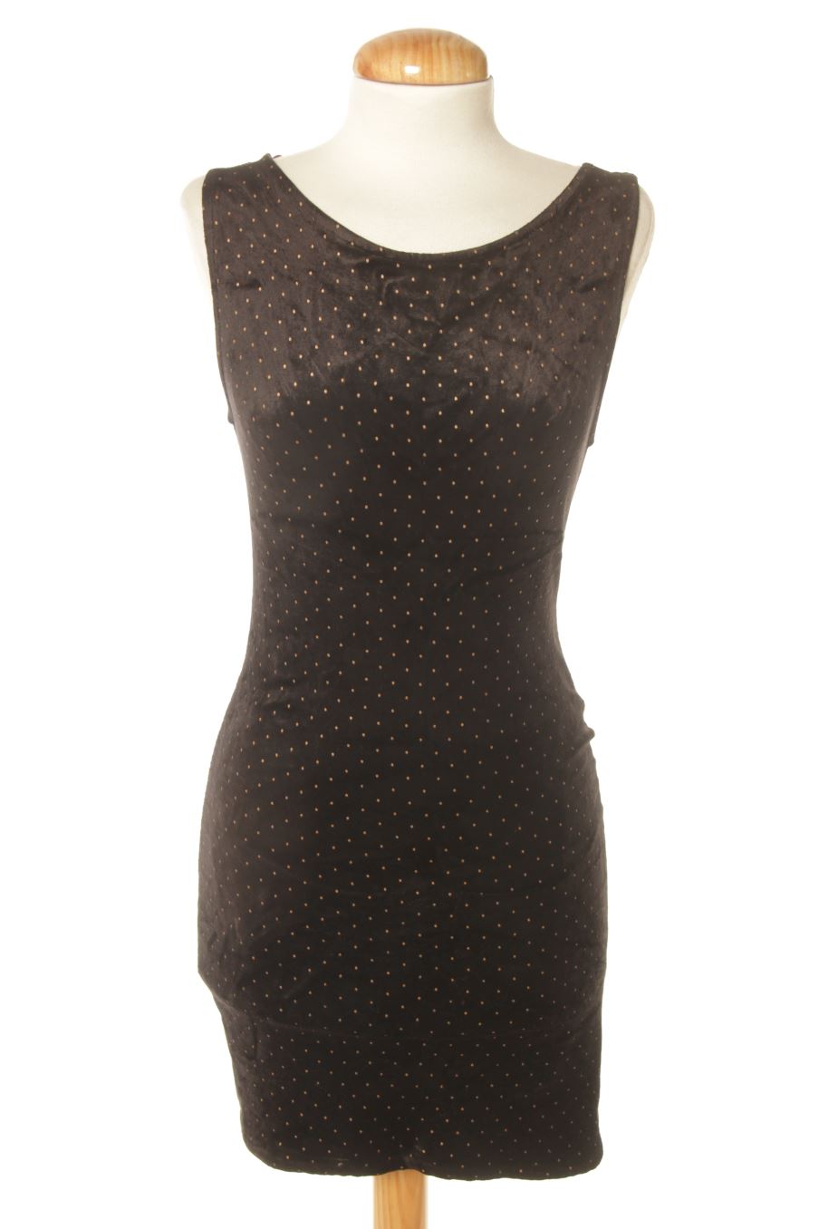 Vestido casual de trf (ZARA) de la talla S, de color negro de terciopelo