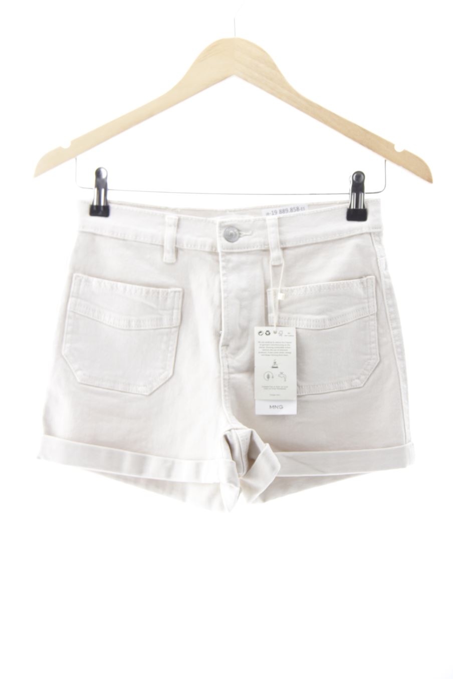Shorts Mango de la taille M, de couleur beige de denim