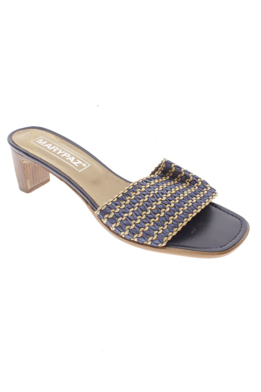 Sandalias tacon de Marypaz de la talla 37, de color azul de