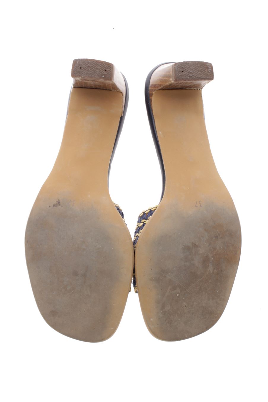 Sandalias tacon de Marypaz de la talla 37, de color azul de