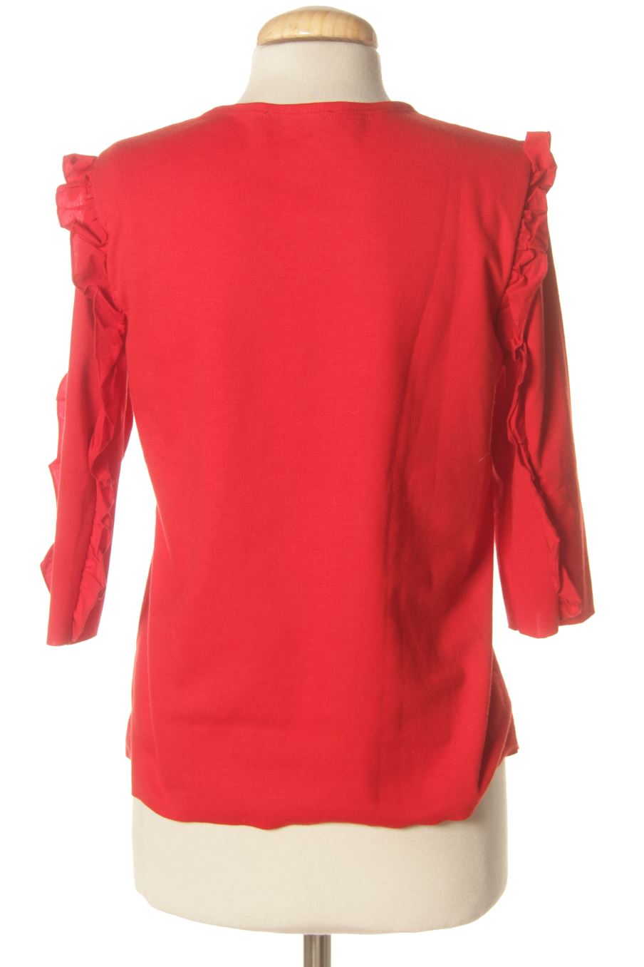 Camiseta manga larga de Zara de la talla S, de color rojo
