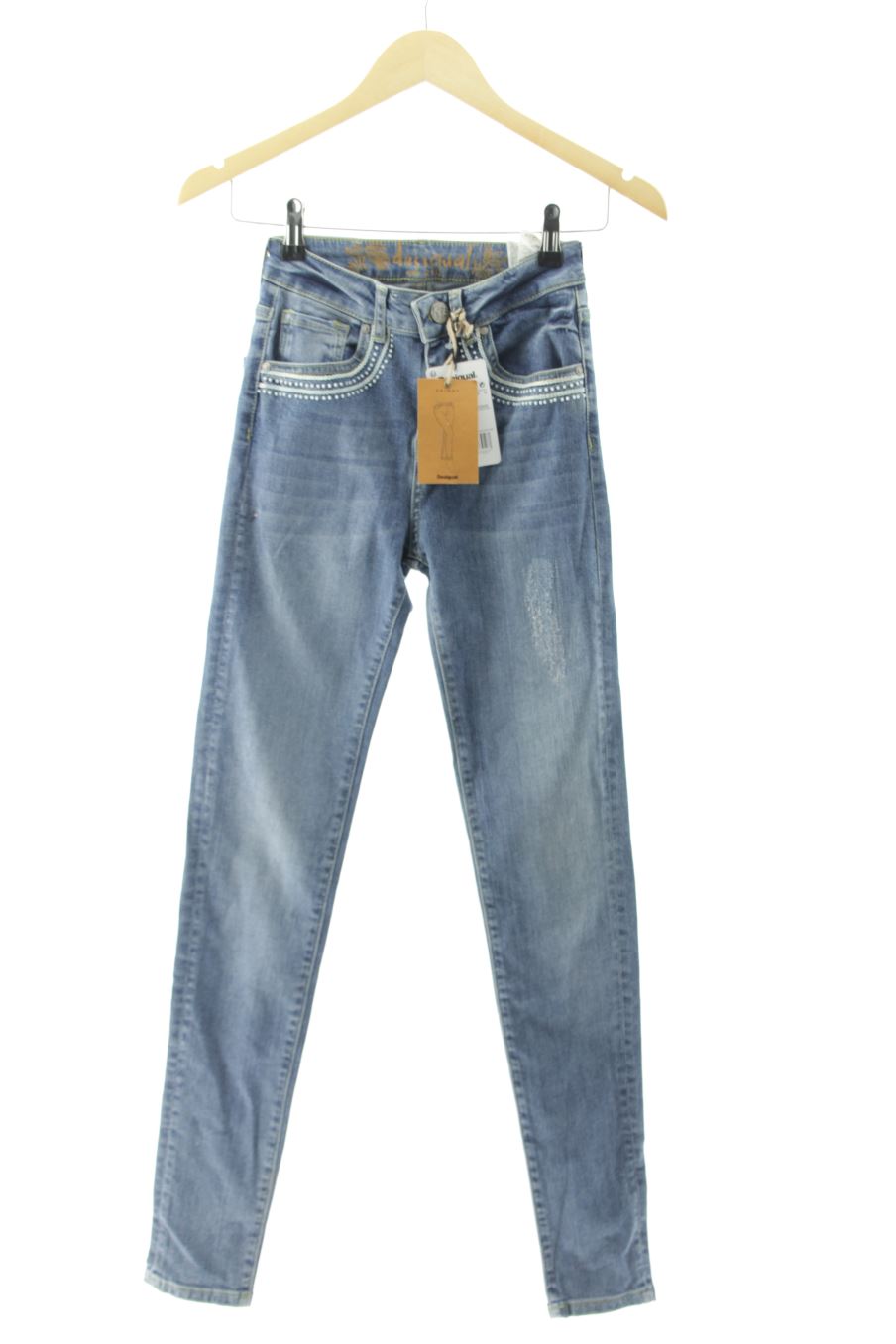 Jeans Desigual de la taille 32, de couleur bleu de denim