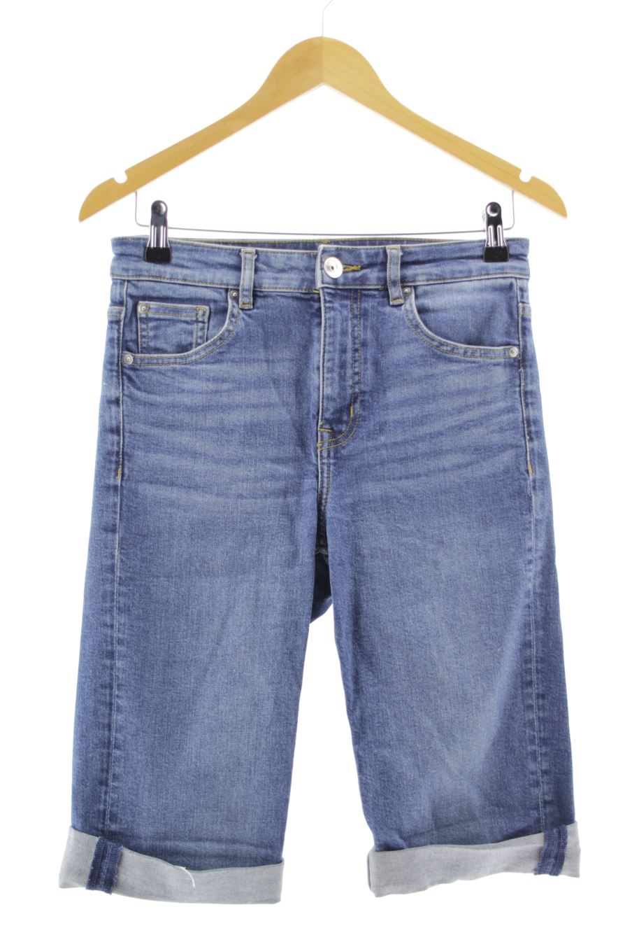 Pantalones cortos de H&M de la talla 38, de color azul de ropa vaquera