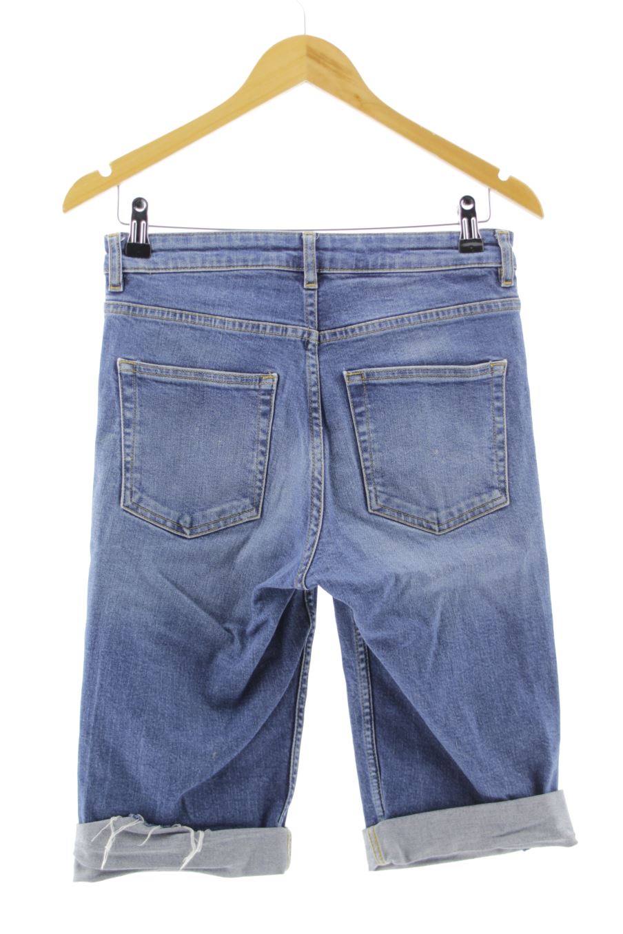 Pantalones cortos de H&M de la talla 38, de color azul de ropa vaquera