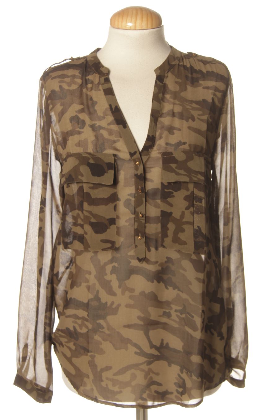 Blouse à manches longues Zara de la taille S, de couleur imprimés