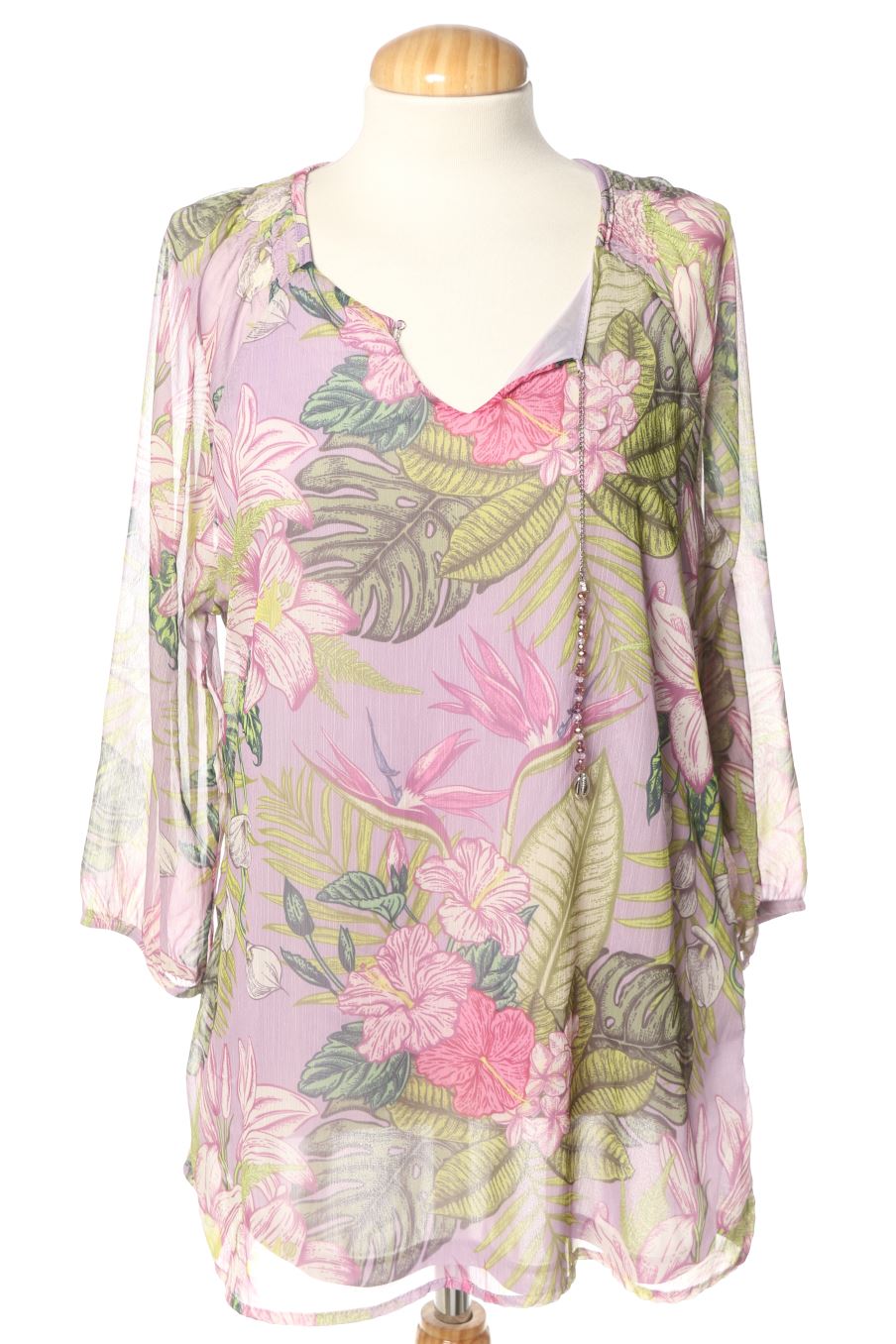 Blusa de manga larga de Punto roma de la talla M, de color estampado