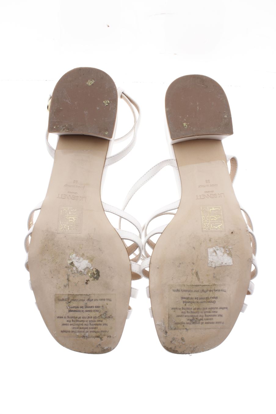 Sandalias planas de LK BENNETT de la talla 38, de color blanco de
