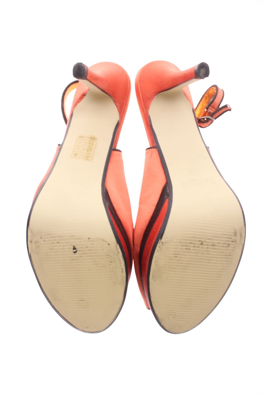 Sandalias tacon de Garque de la talla 39, de color naranja de