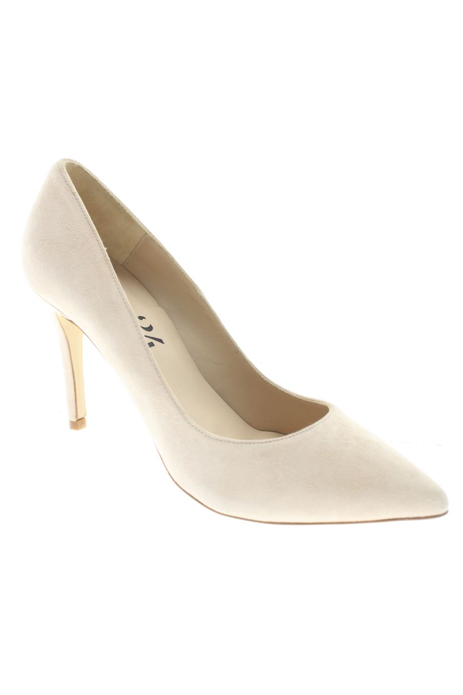 Zapatos de tacon de mas 34  de la talla 39, de color beige de