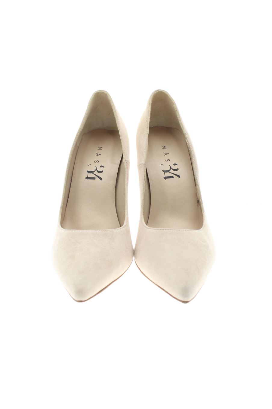 Zapatos de tacon de mas 34  de la talla 39, de color beige de