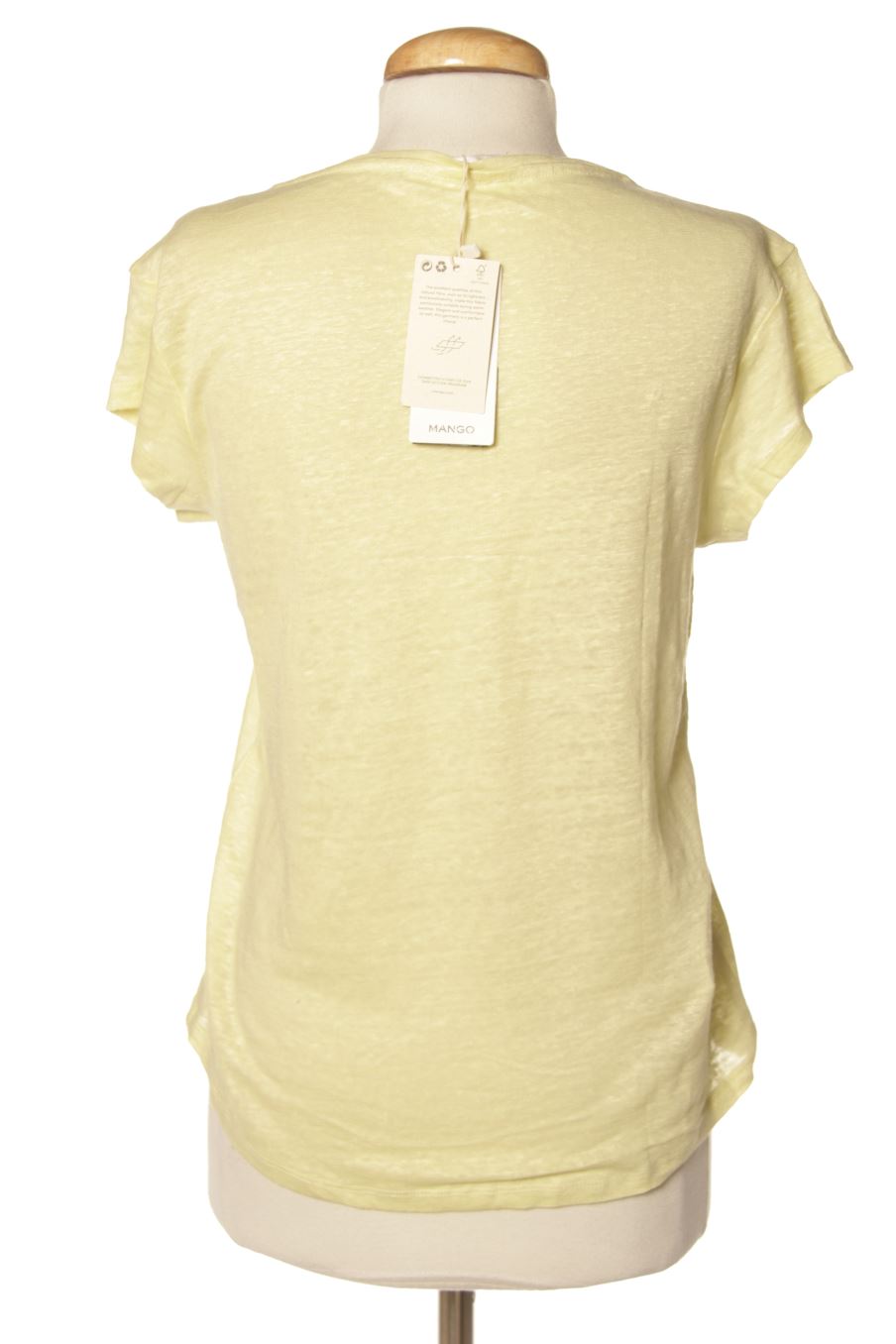 Camiseta de Mango de la talla XS, de color verde
