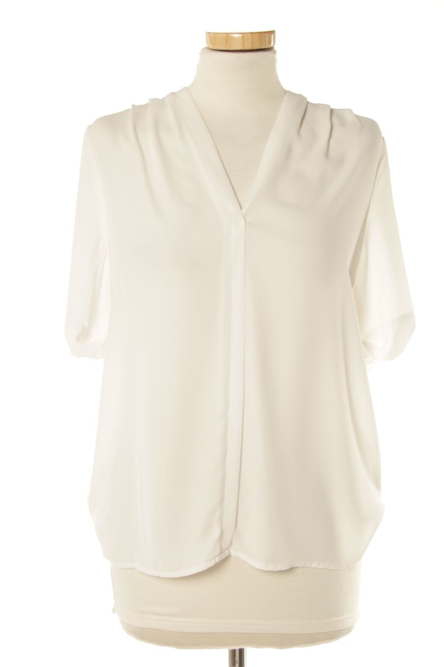 Blouse à manches courtes Best Mountain de la taille M, de couleur blanc