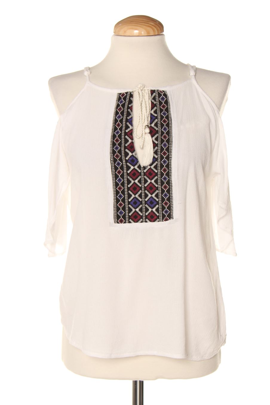 Blusa de manga corta de Tally Weijl de la talla S, de color blanco