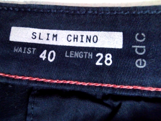 Pantalon Edc (ESPRIT) de la taille 42, de couleur bleu marine de denim