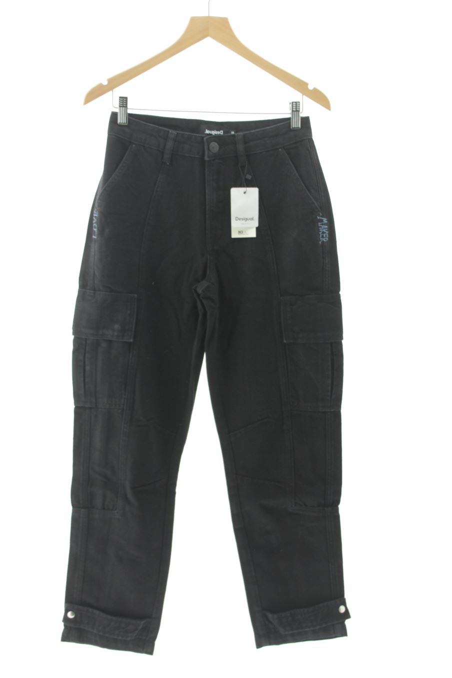 Jeans Desigual de la taille 38, de couleur noir de denim