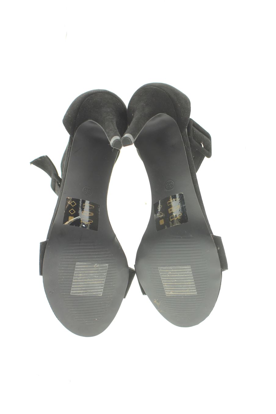 Sandalias tacon de La redoute de la talla 38, de color negro de