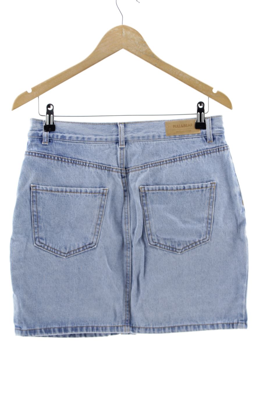 Jupe Pull & Bear de la taille L, de couleur bleu de denim