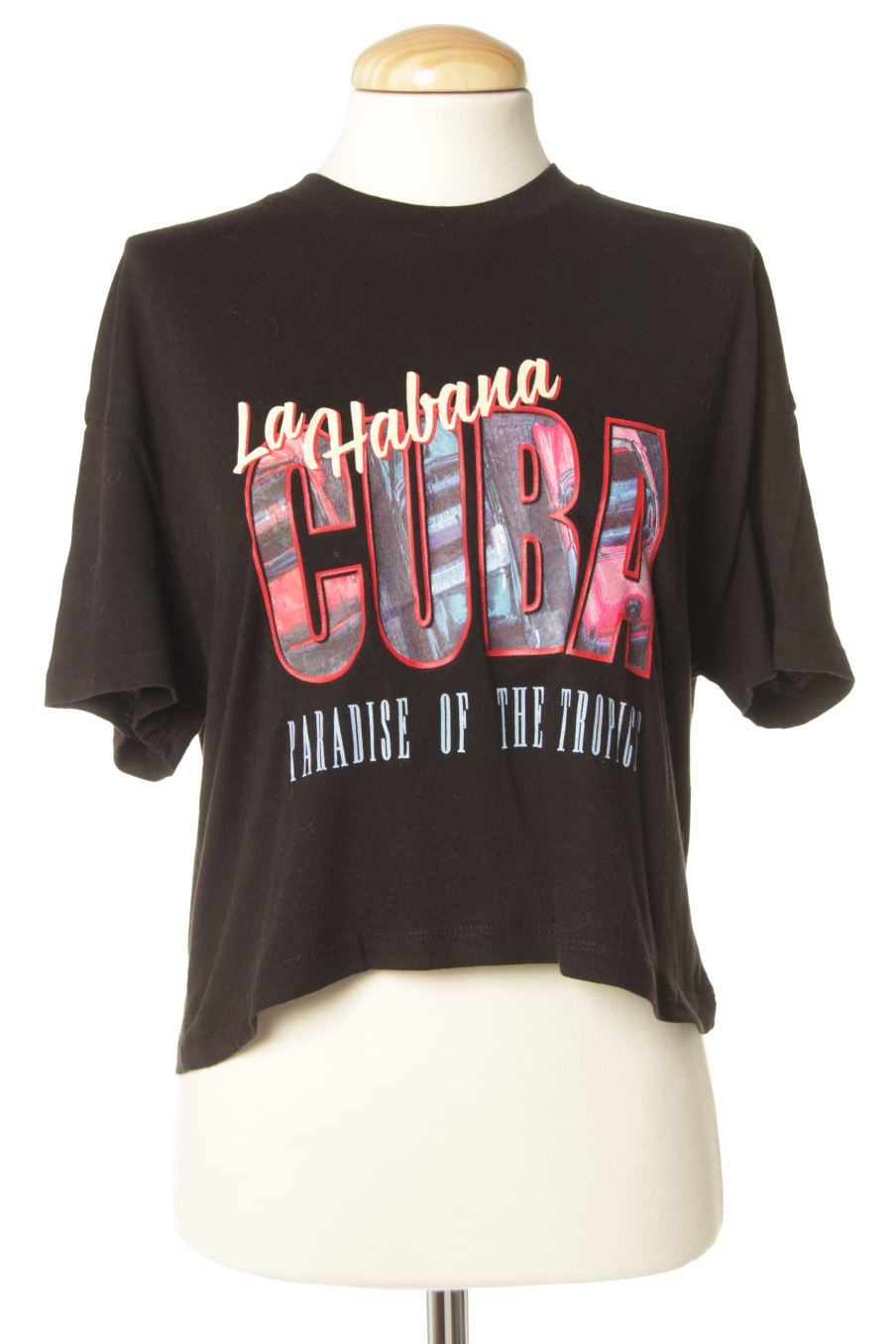 T-shirt Stradivarius de la taille S, de couleur noir