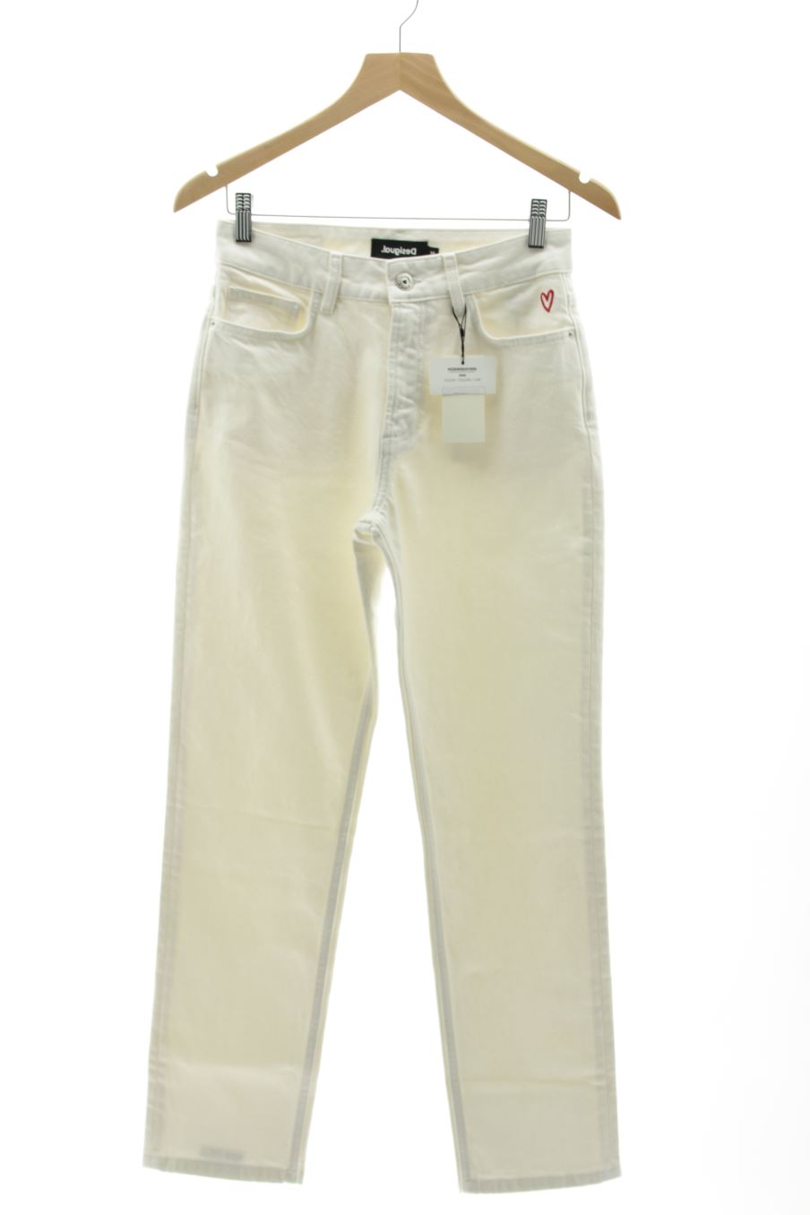 Jeans Desigual de la taille 38, de couleur blanc de denim