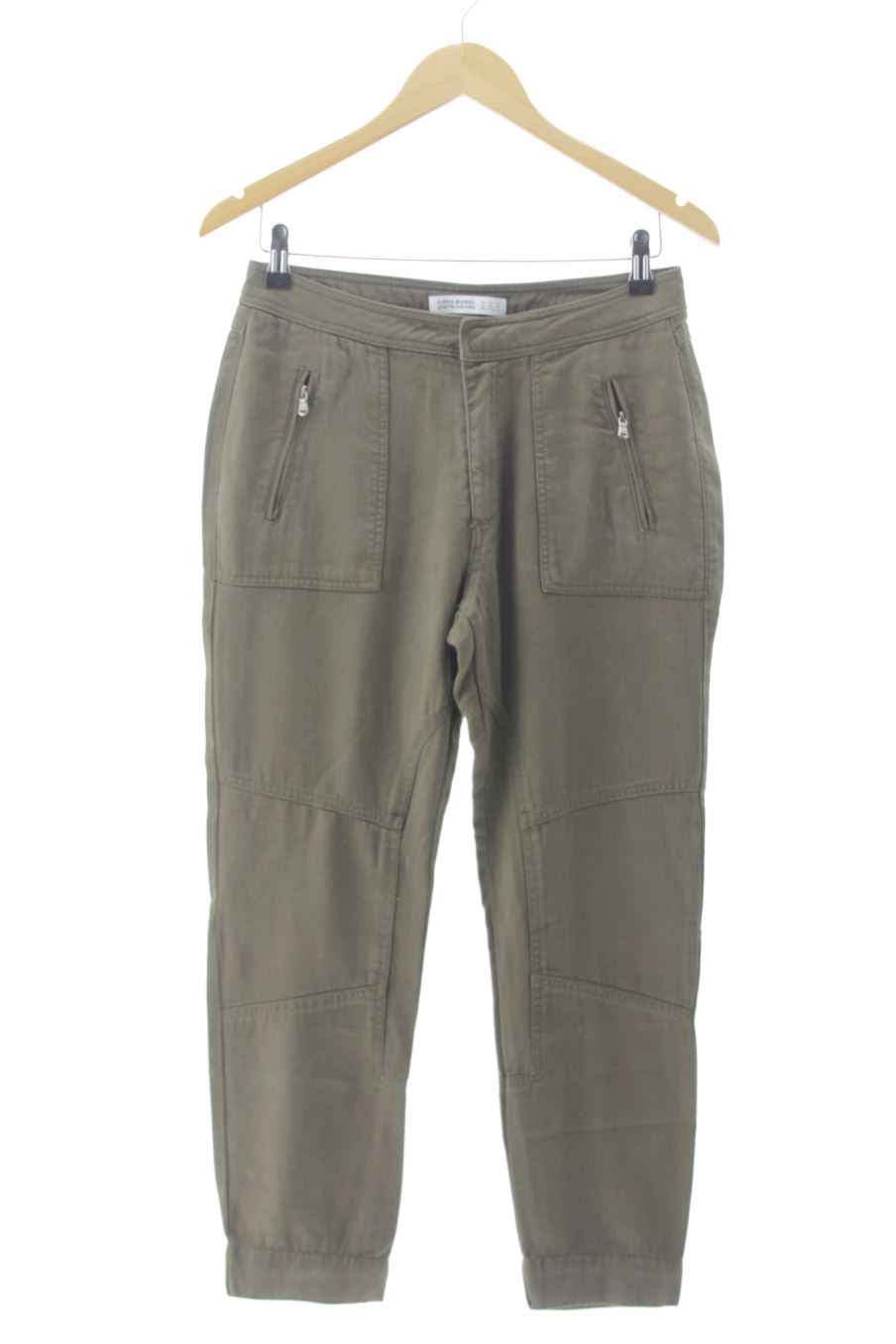 Pantalon Zara de la taille 36, de couleur vert de denim