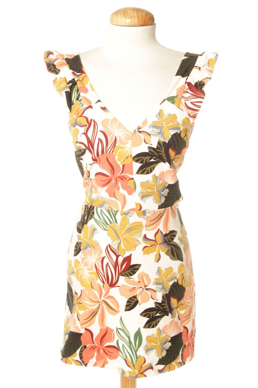 Robe casual Trafaluc de la taille XS, de couleur fleurs