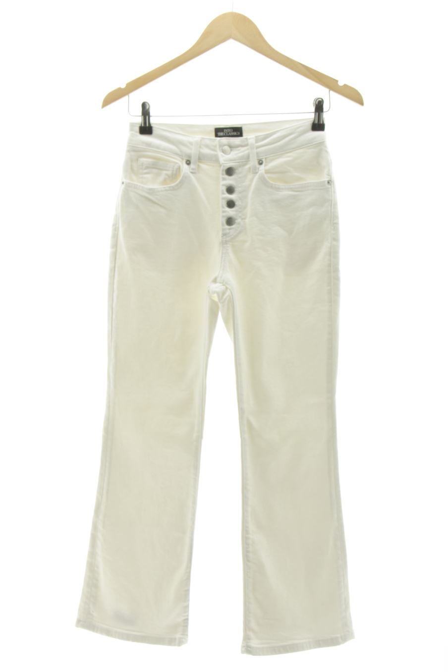 Jeans Zara de la taille 34, de couleur blanc de denim