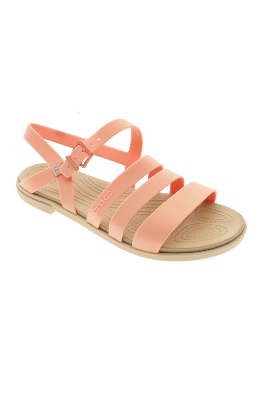 Sandalias planas de Crocs de la talla 37, de color naranja de